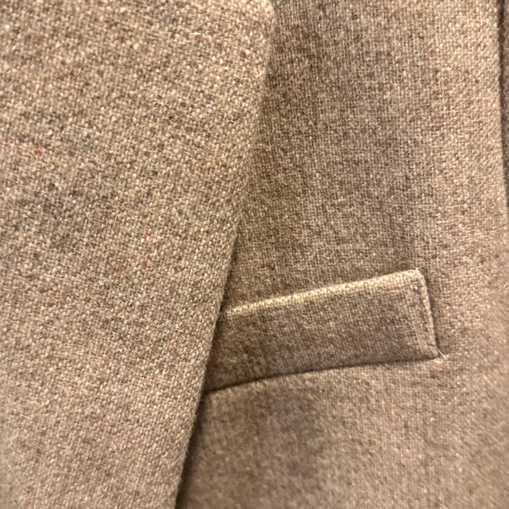Women's Tan Wool Blend Coat - Picture 3 of 6